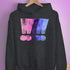Distressed Omnisexual Pride Exclamation Points Hoodie - Dark Grey Heather